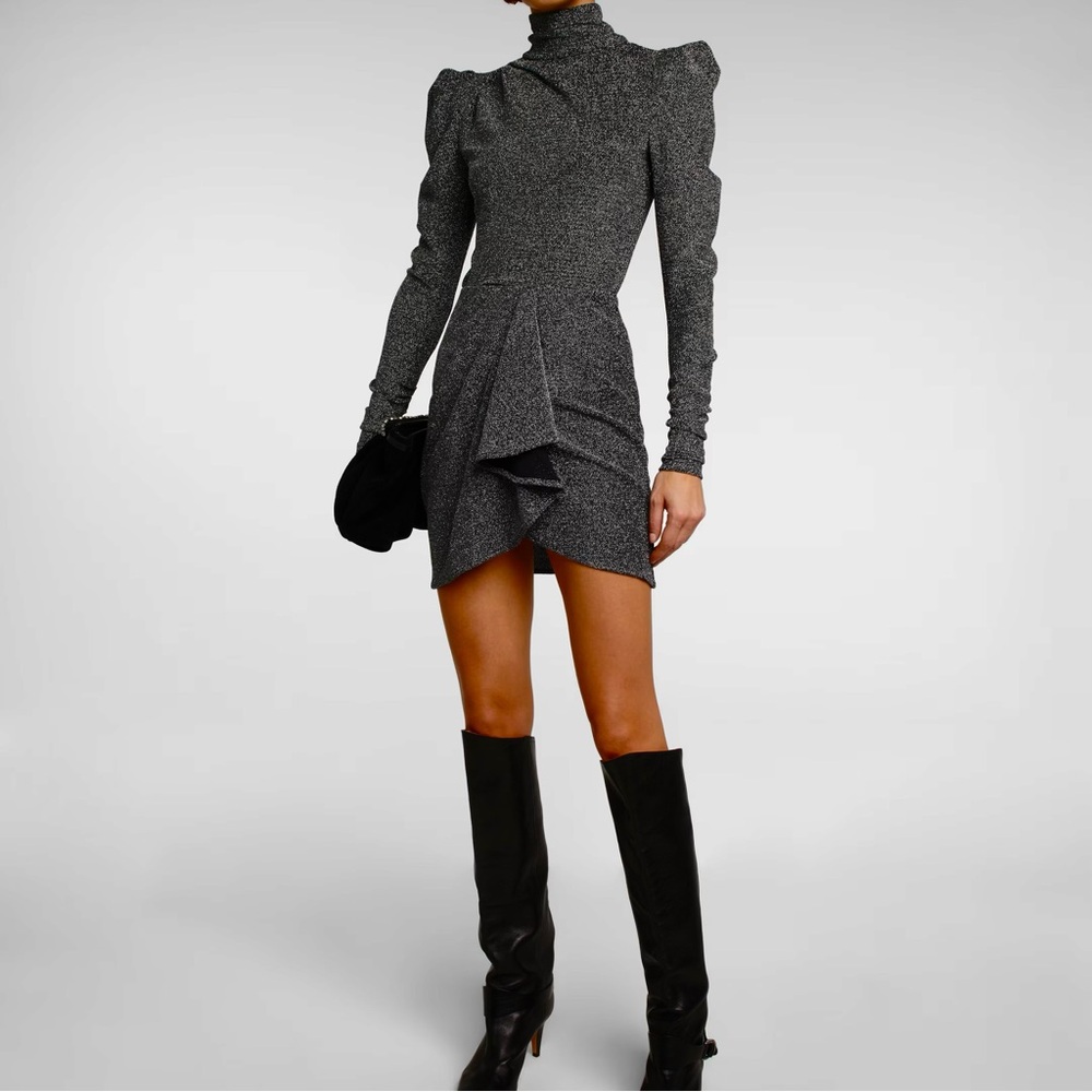 ISABEL MARANT ETOILE SILVER METALLIC MINI SKIRT - Picture 12 of 12